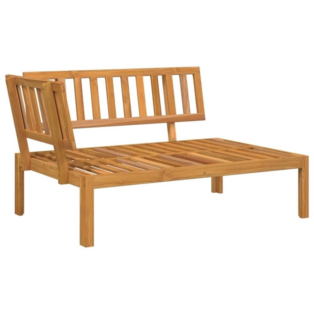 Pemberly Row Solid Acacia Wood Medium Modular Patio Sofa Set in Taupe