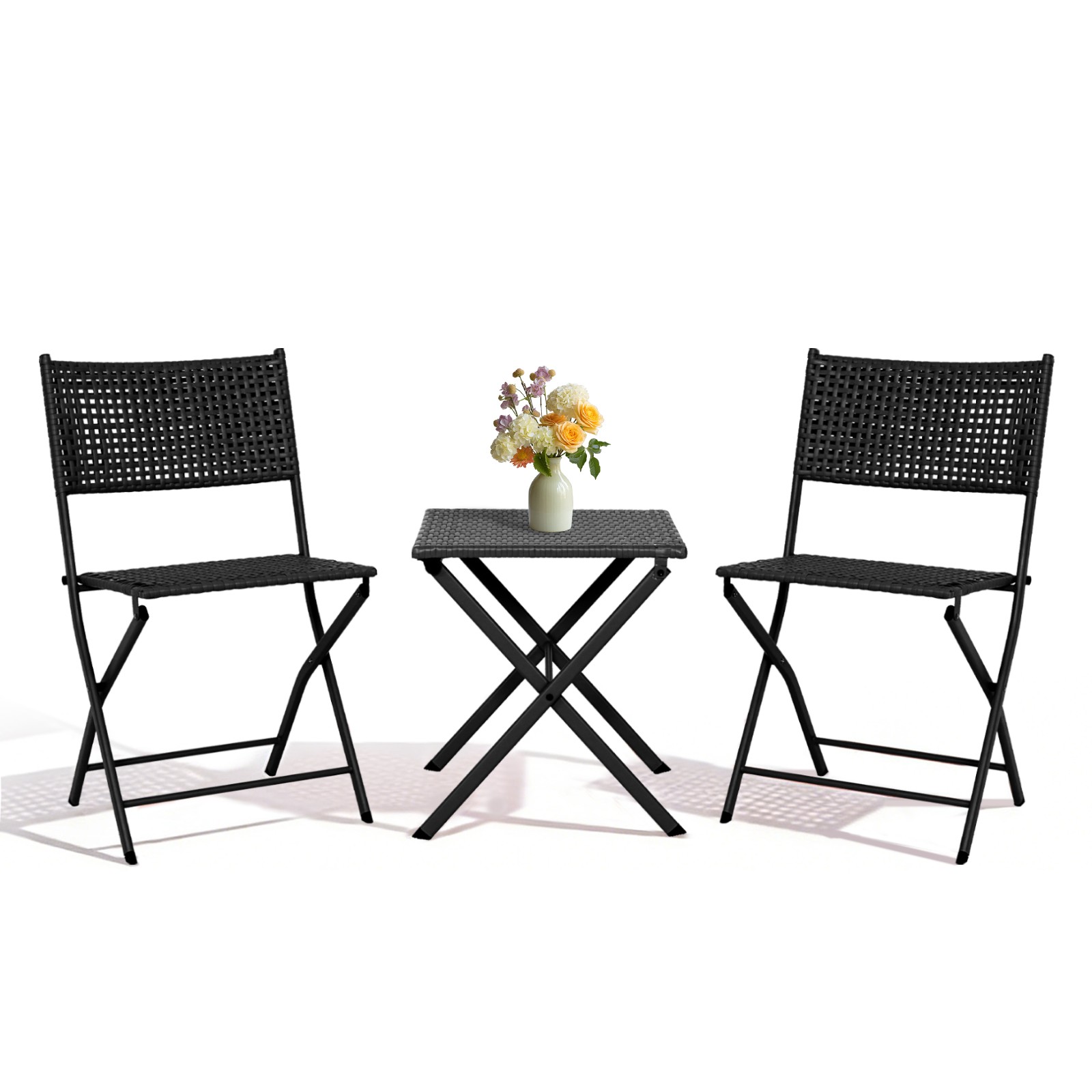 Patio Bistro Set Folding Patio Table and Chairs Outdoor Patio Furniture Sets