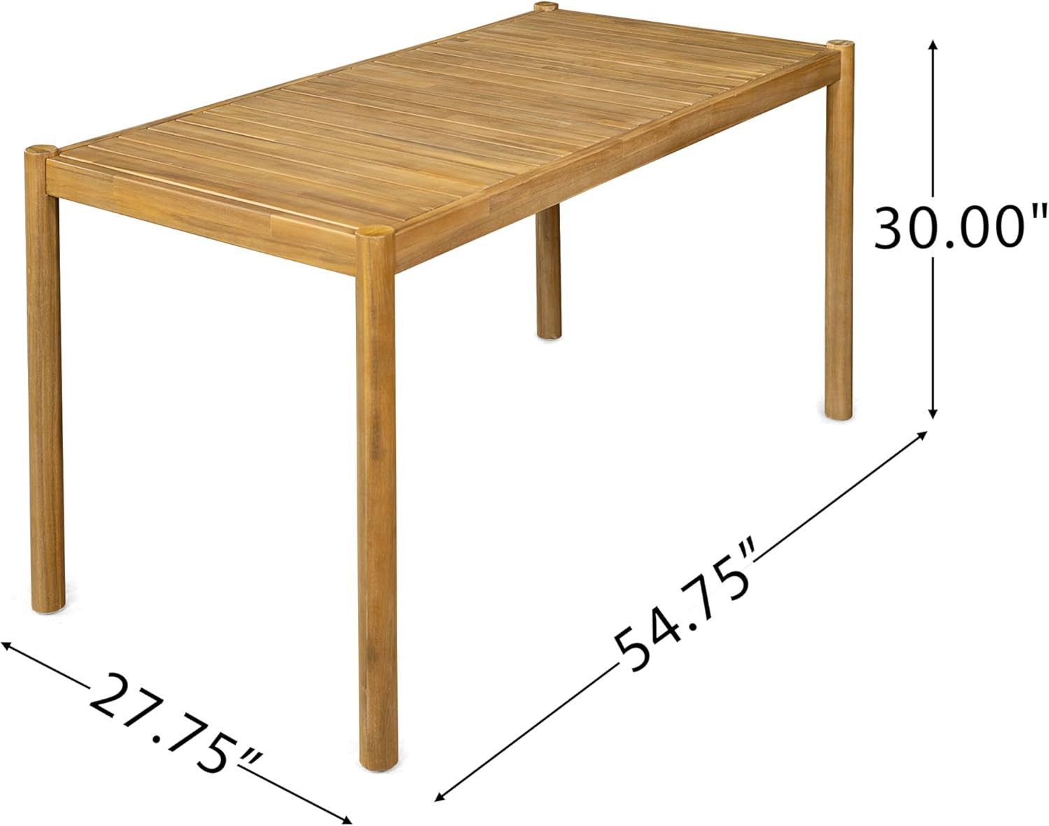 Acacia Wood Outdoor Dining Set for 5 with Rattan Chairs – Light Teak Finish