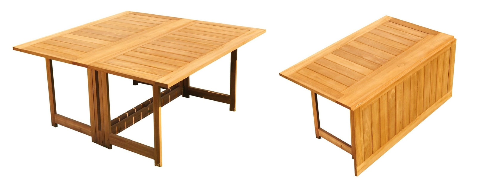 DSOS A-Grade Teak 5pc Dining Set 60″ Square Rectangle Butterfly Table Chair
