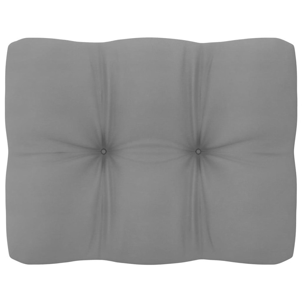 Patio Corner Sofa with Gray Cushions Solid Wood Pine