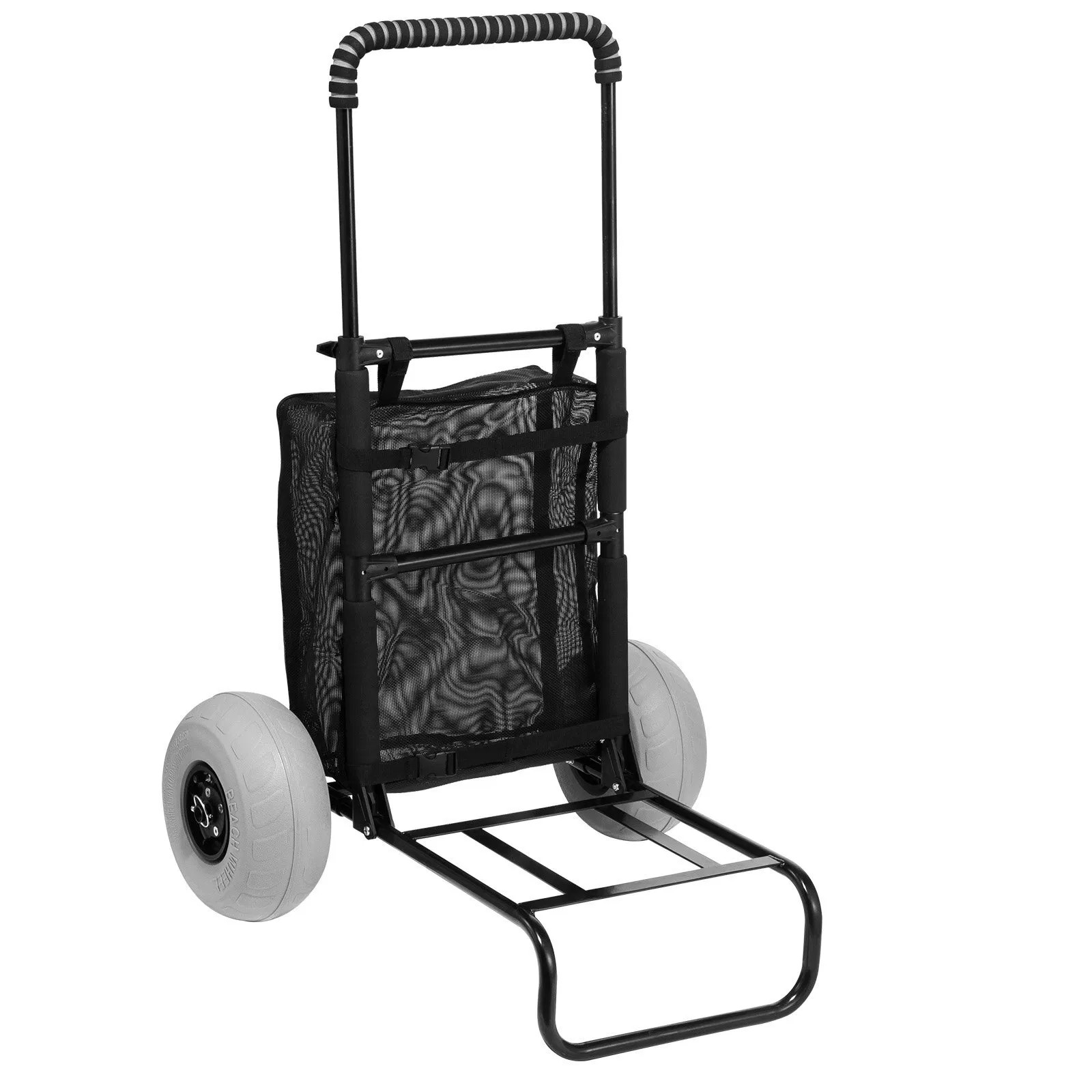 Beach Dolly with Big Wheels for Sand, 20.1″ x 14.6″ Cargo Deck, w/ 9″ Balloon W