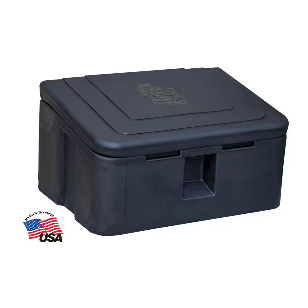 5.8 Cu. Ft. Large Poly Outdoor All-Weather Utility Storage Bin Box for Salt Sand