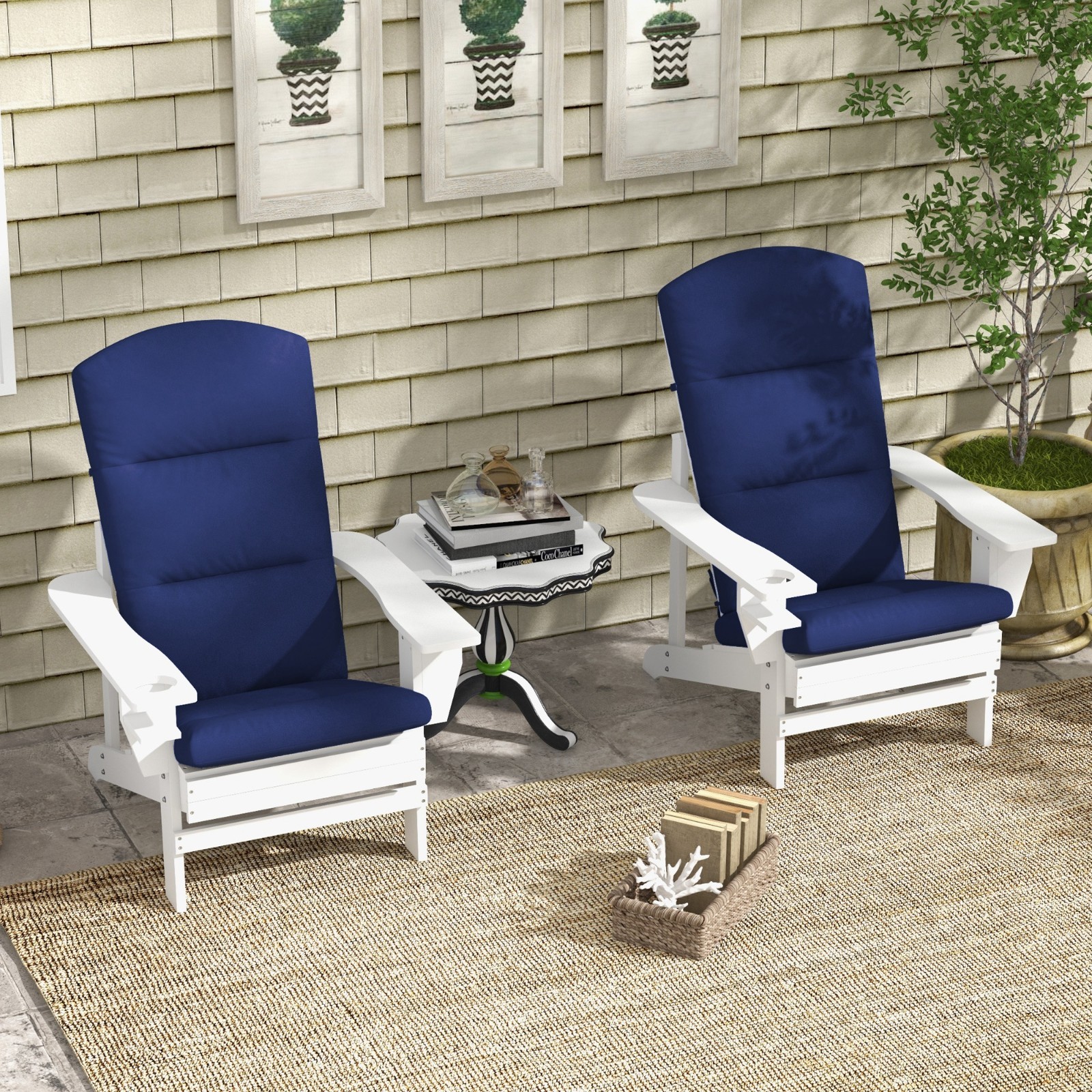 ❄️FREE SHIPPING!❄️2 Outdoor Chairs +Cushions 4 Patio, Porch, Pool, Lawn +More