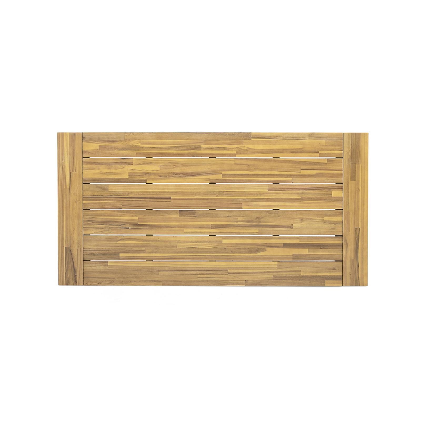Modern Patio Dining Table, Solid Acacia Wood with Teak Finish – Spacious