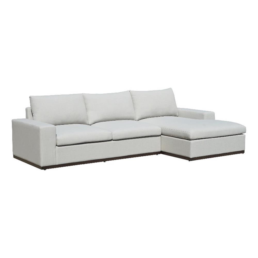 Pemberly Row Modern Coastal Gray Fabric Aluminum Frame Chofa