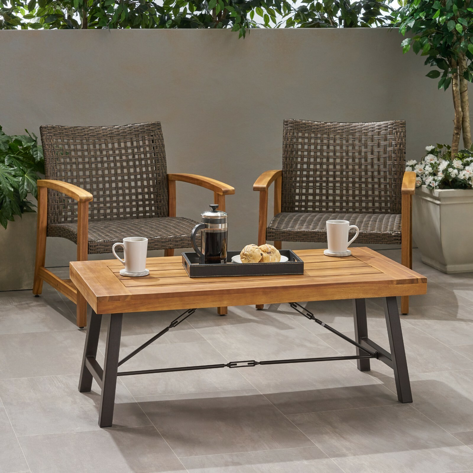 Easter Outdoor Acacia Wood Coffee Table, Teak