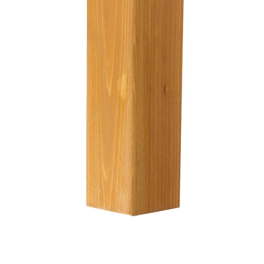 Patio Wooden Square Side End Table Coffee Bistro Table Indoor Outdoor Natural