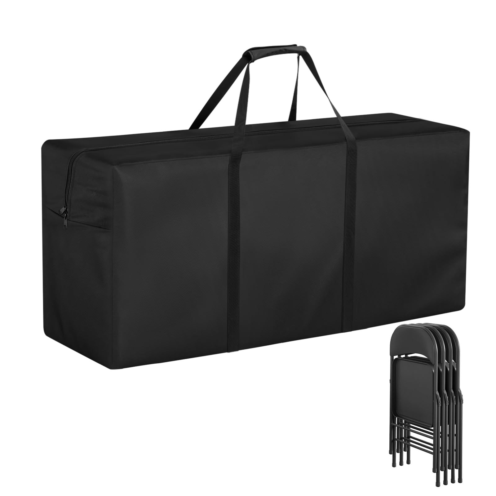 Waterproof Large Folding Chair Storage Bag Fits 4 Pack Cover 39x12x20 Inch