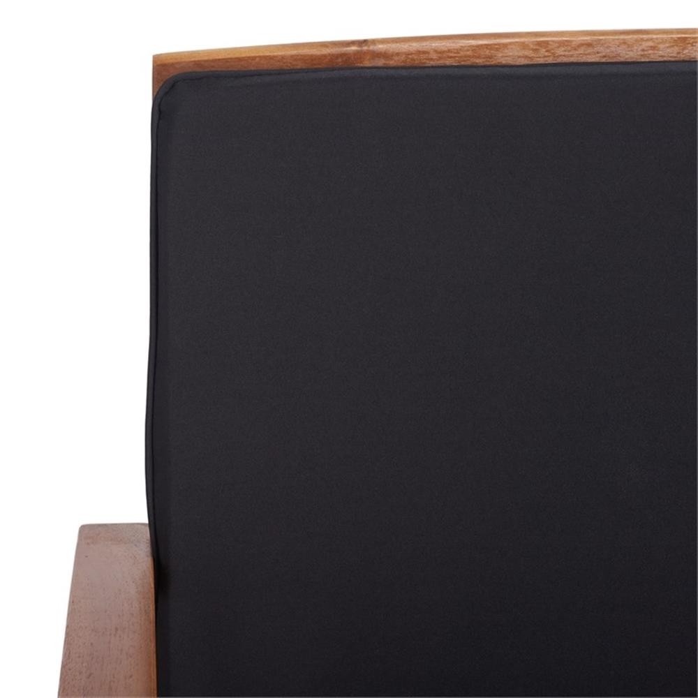Pemberly Row Transitional Wood 4Pc Outdoor Set in Natural / Black