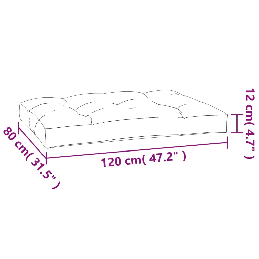 Pallet Cushions 3 pcs Black Fabric