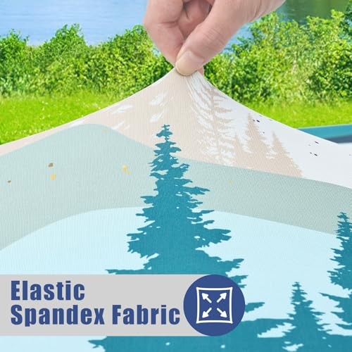 Picnic Table Cover with Bench Covers, Elastic 72″ x 30″ (Rectangular) Green