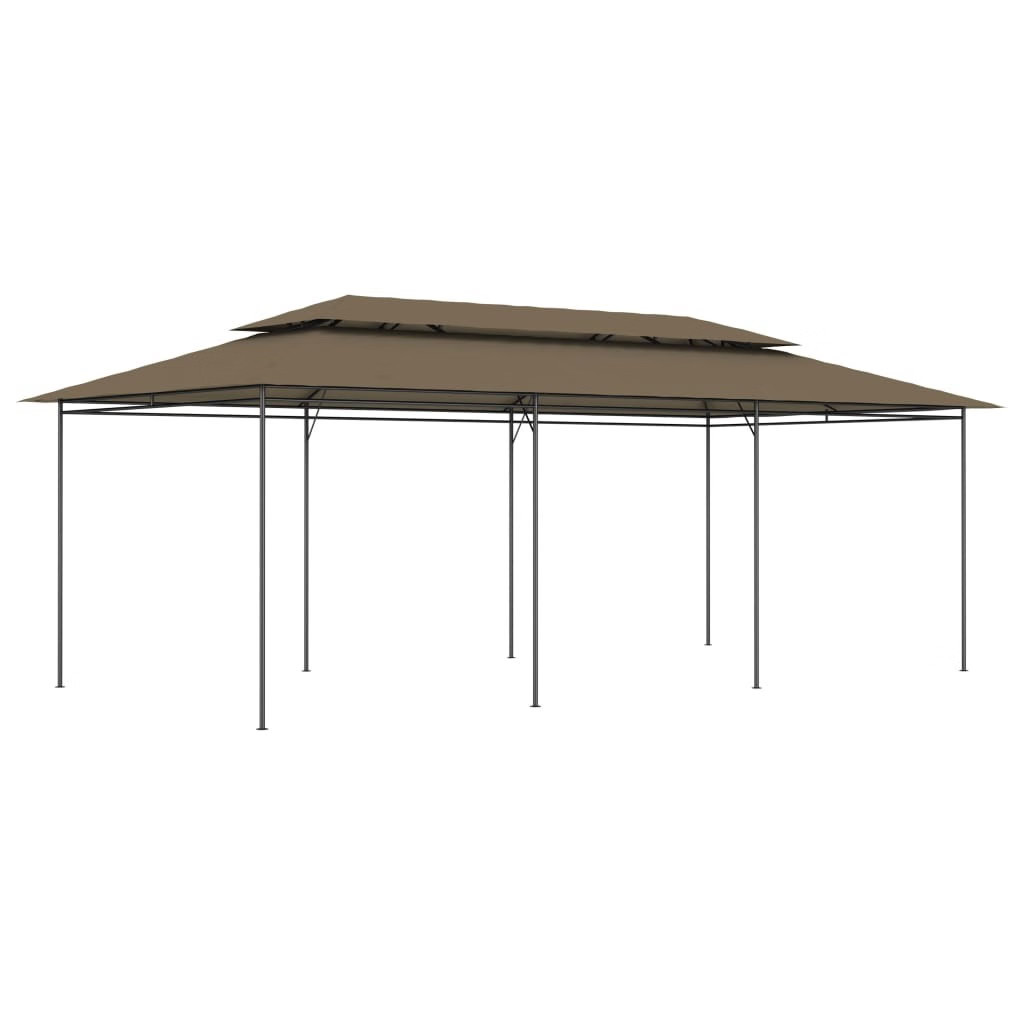 Gazebo 236.2″x117.3″x106.3″ Taupe 0.6 oz/ft²