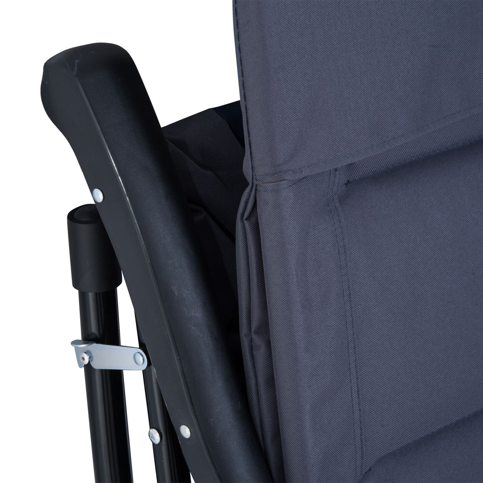 Dual Rocking Chair Set Outdoor 265lb Capacity Breathable Fabric Finish
