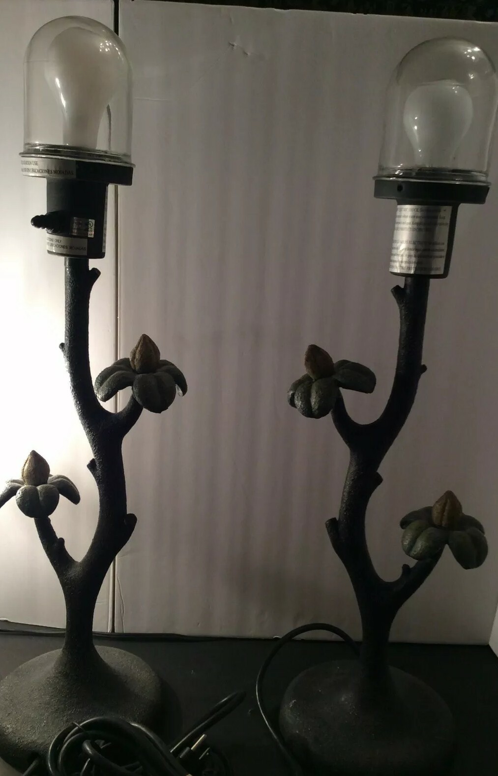 Outdoor indoor Resin Style Flower Table Lamps Waterproof Patio Lamps As Is