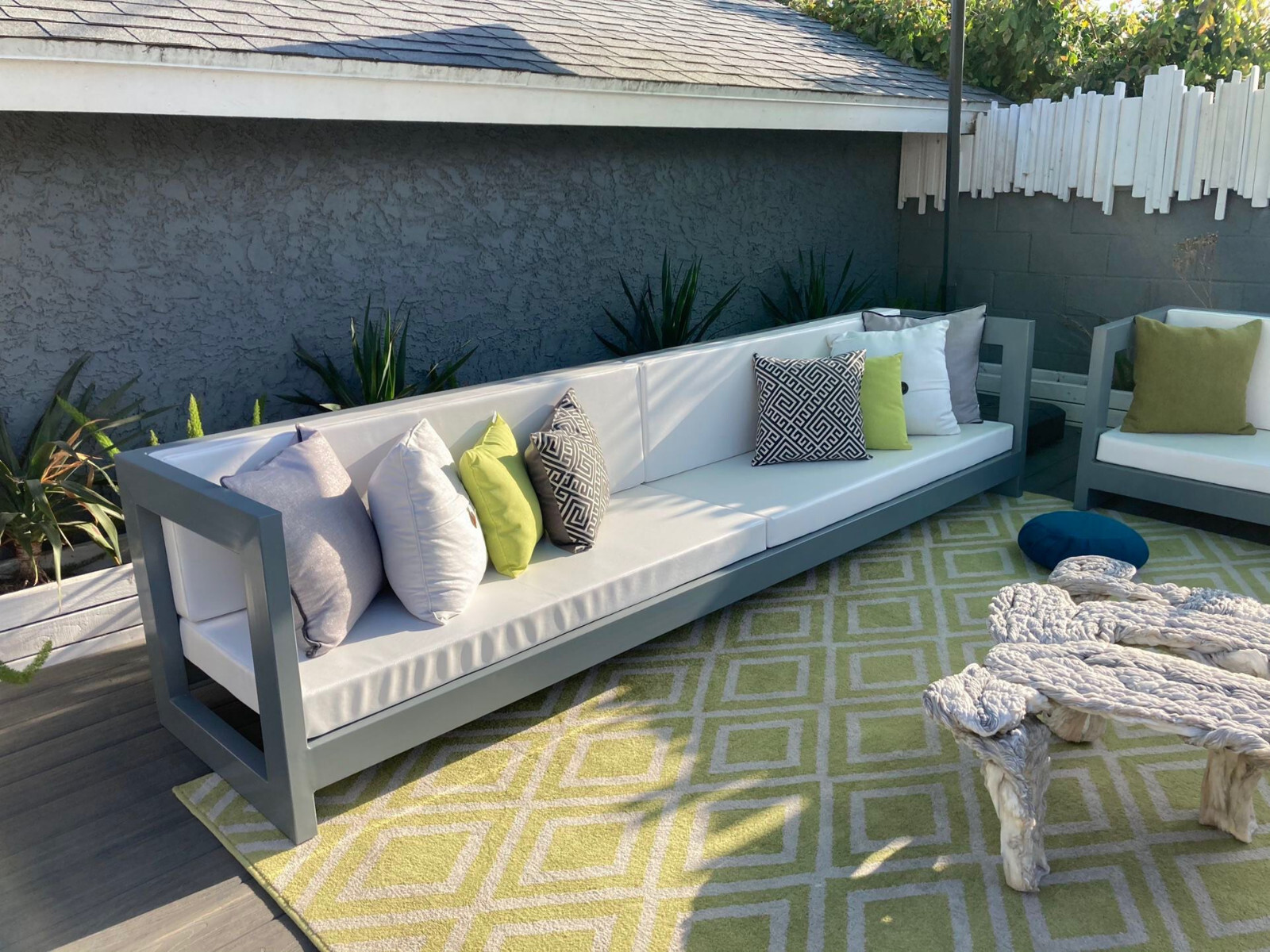 Custom Made Modern outdoor sofa set. patio furniture.