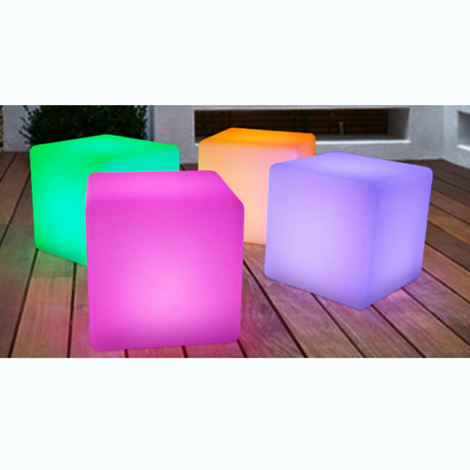 17″ LED Cube Light Pub Bar Stool W/Remote Control 16 RGB Colors Changing Chair