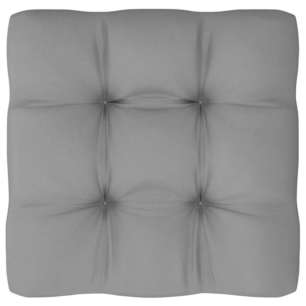 Patio Corner Sofa with Gray Cushions Solid Wood Pine