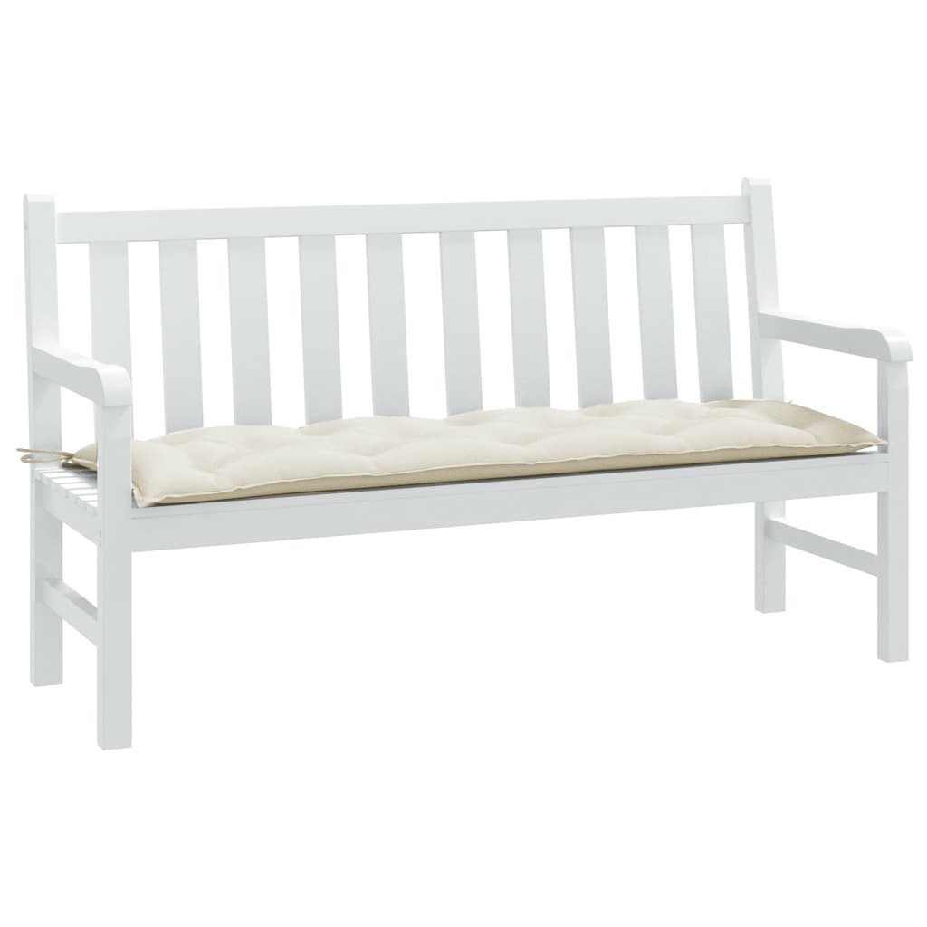 Garden Bench Cushion Melange Cream 59.1″x19.7″x2.8″ Fabric