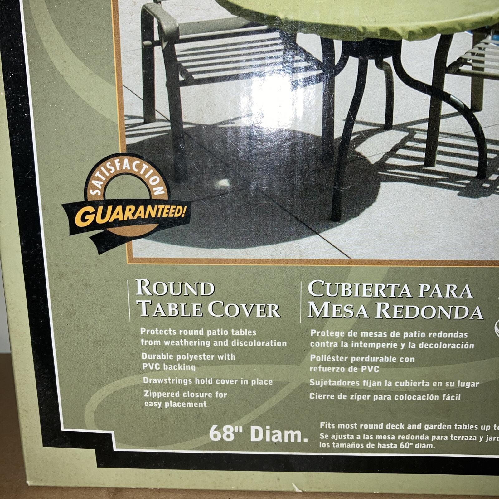 living accents Round Table Cover 68” Diameter Green