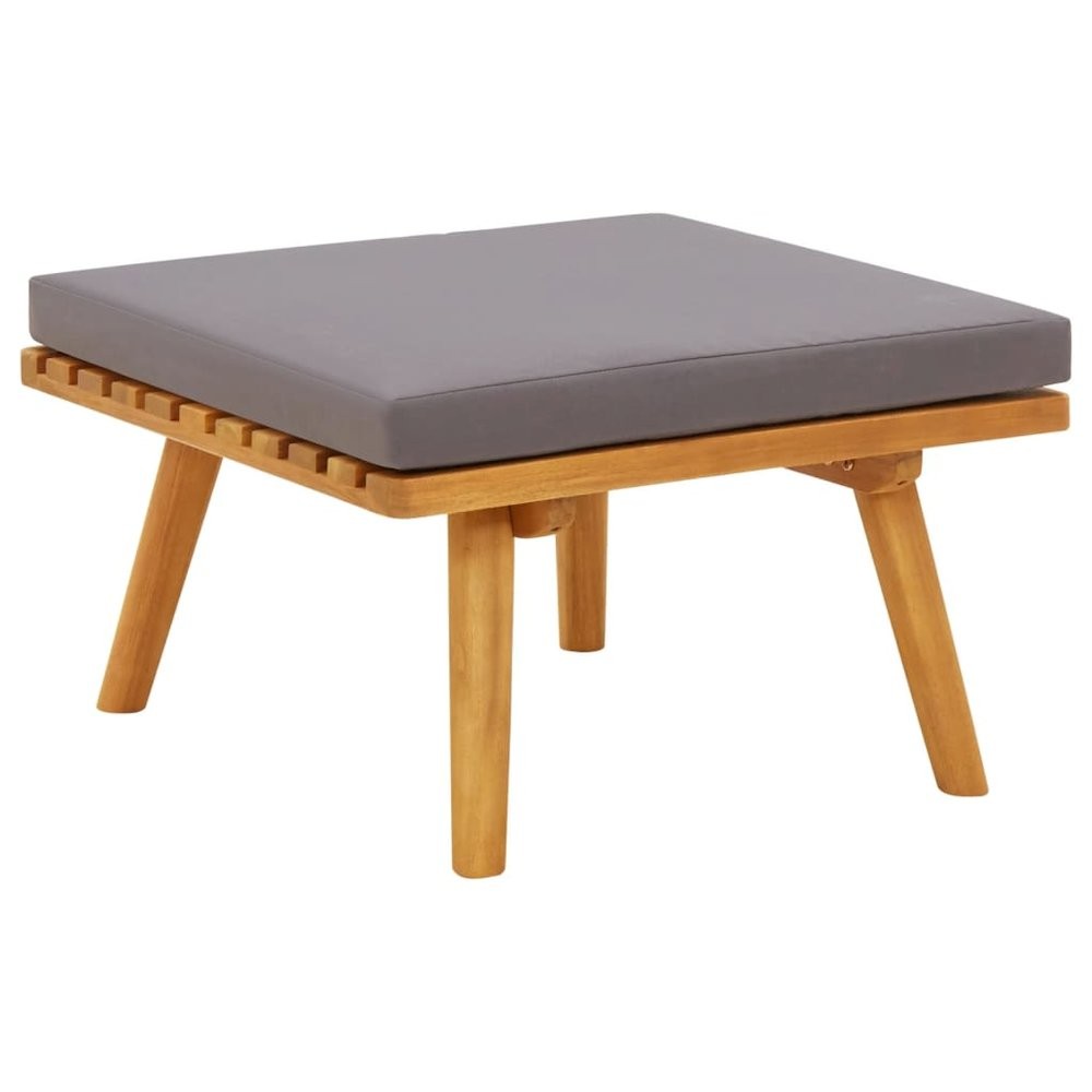 Garden Lounge Set Dark Grey Solid Acacia Wood Large Modular