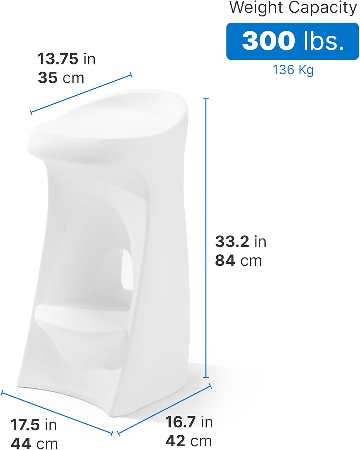 Step2 in Pool Stool, 33-Inches Tall, Waterproof Patio Furniture, Bar Stool, Weig