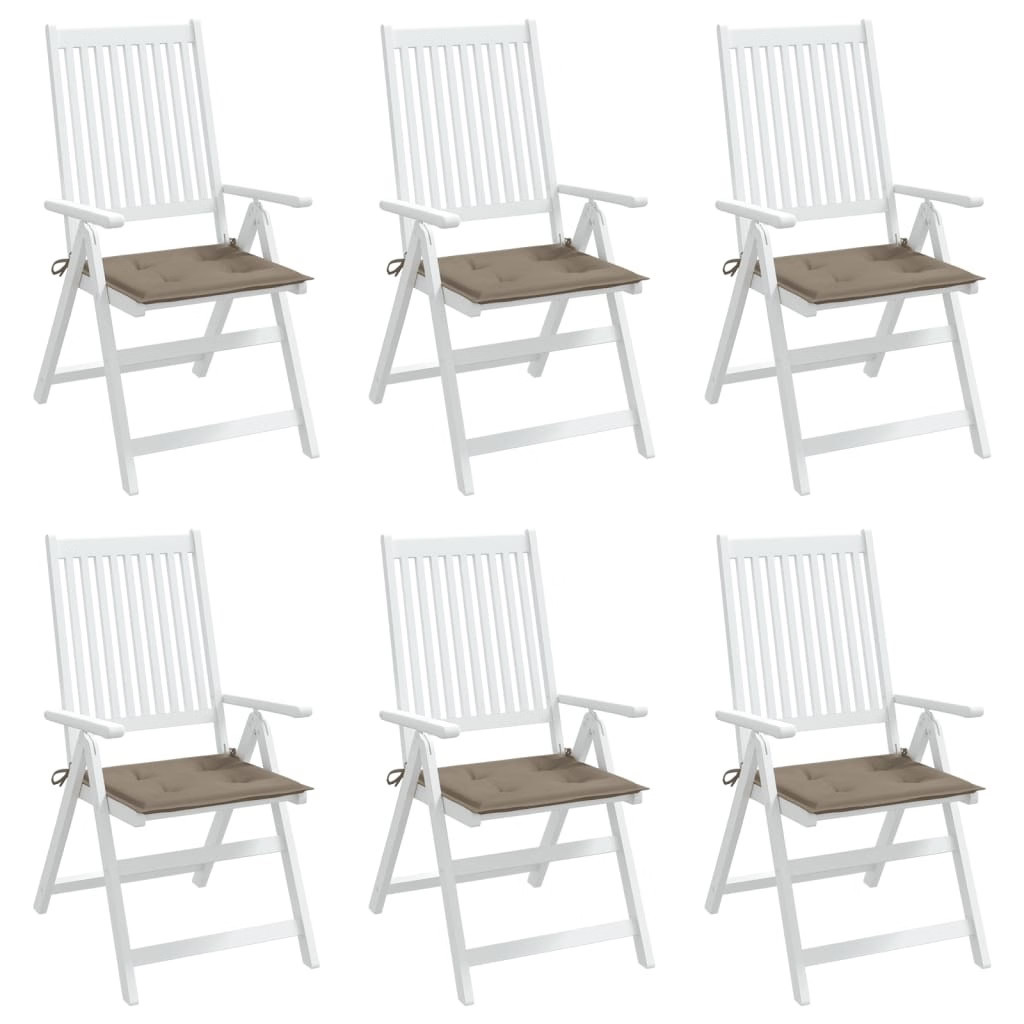Garden Chair Cushions 6 pcs Taupe 15.7″x15.7″x1.6″ Oxford Fabric