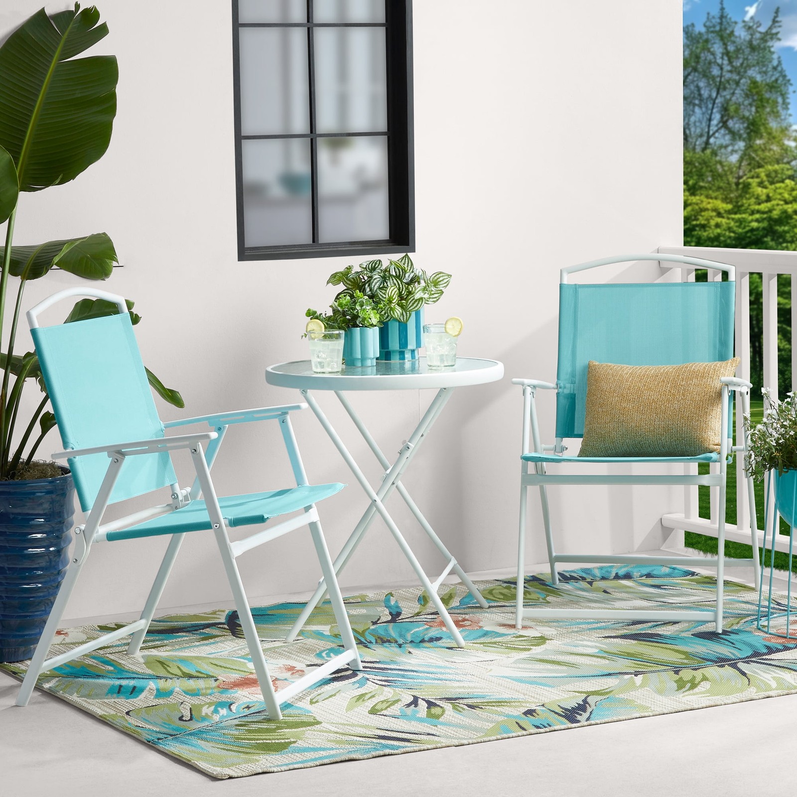 [HOT SALE] Mainstays Albany Lane 3-Piece Bistro Set, Aqua
