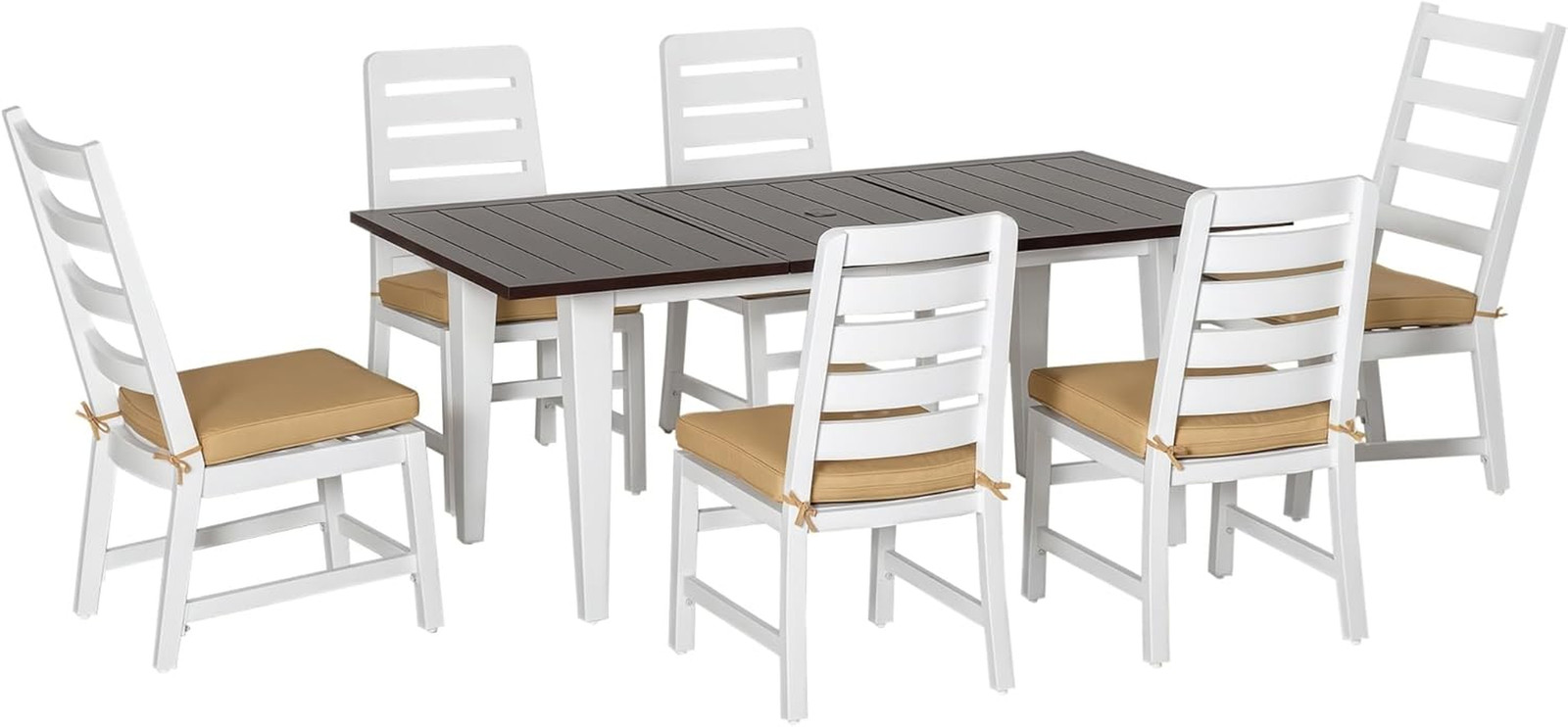 Patio Dining Set for 6, Outdoor Furniture Set with a Table & Chairs, Cushions, U