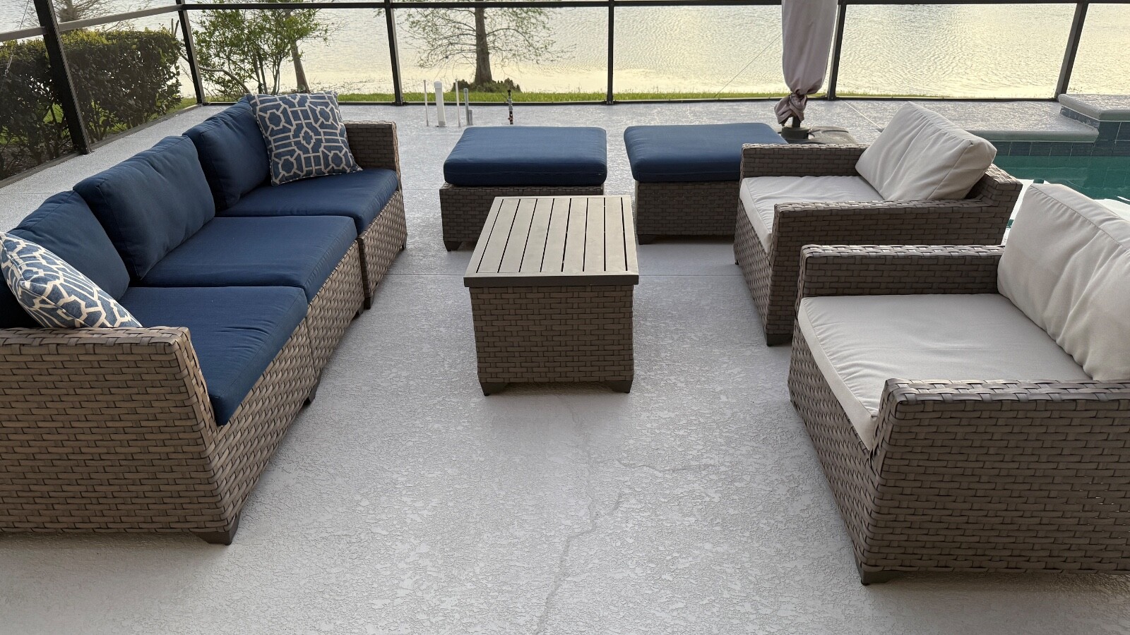 7-Pieces Sectional Sofa Set with Cushion