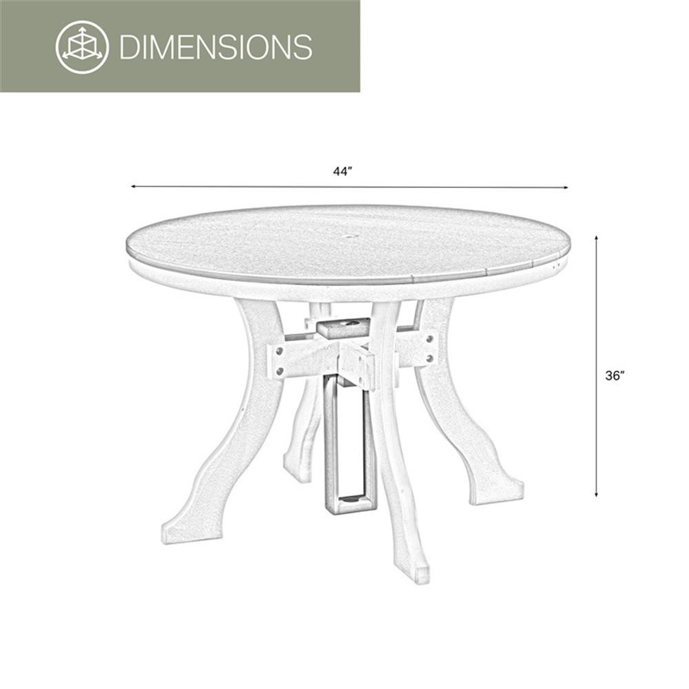 Dining Height Round Table in Aruba Blue/Black