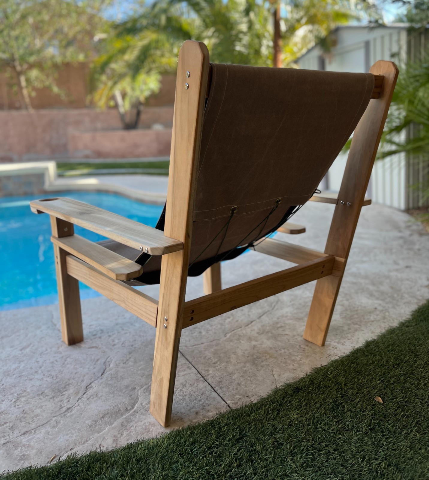 TEAK PATIO CHAIRS without Flag