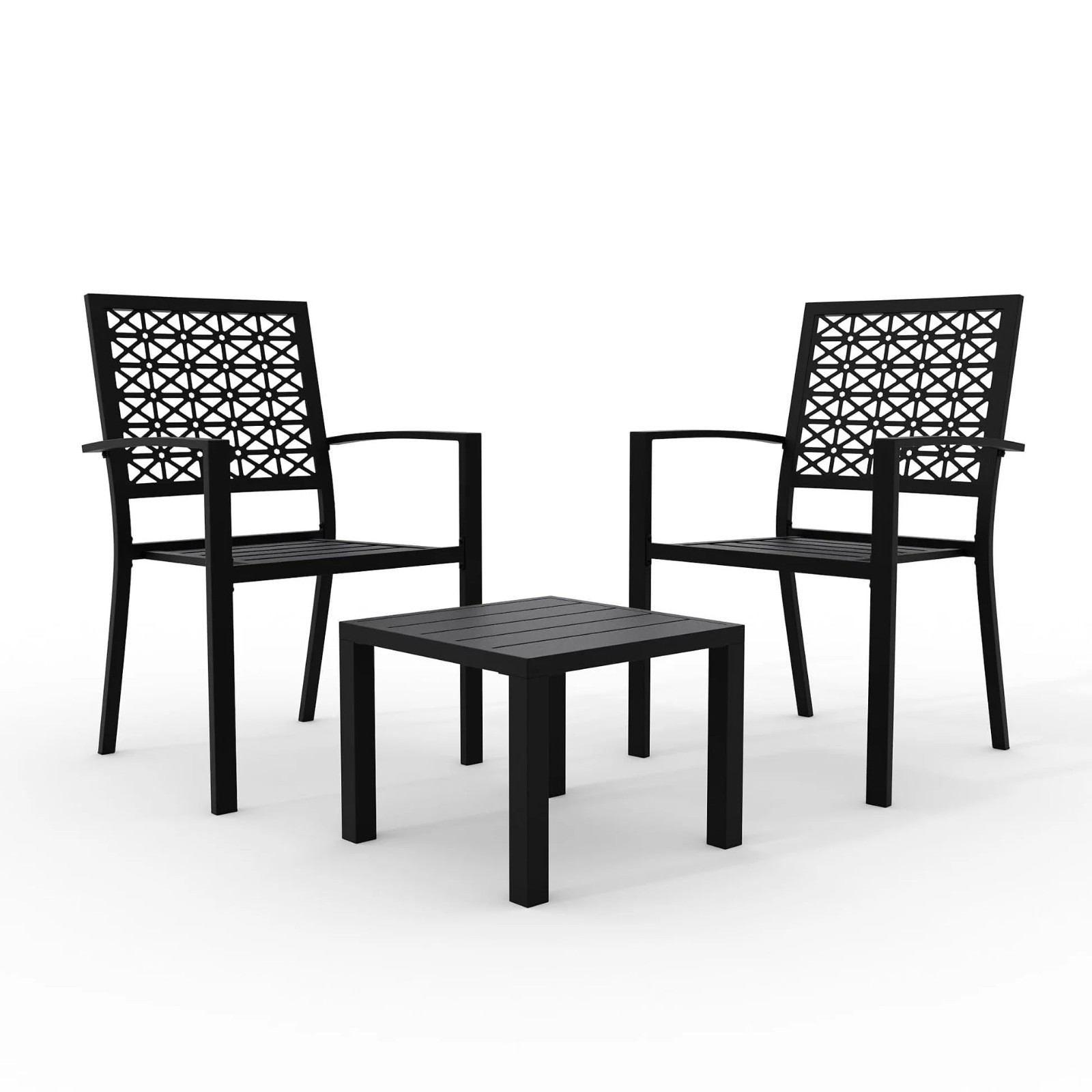 3 Piece Patio Set Outdoor Table and Chairs Bistro Set Small Front Porch Balcony