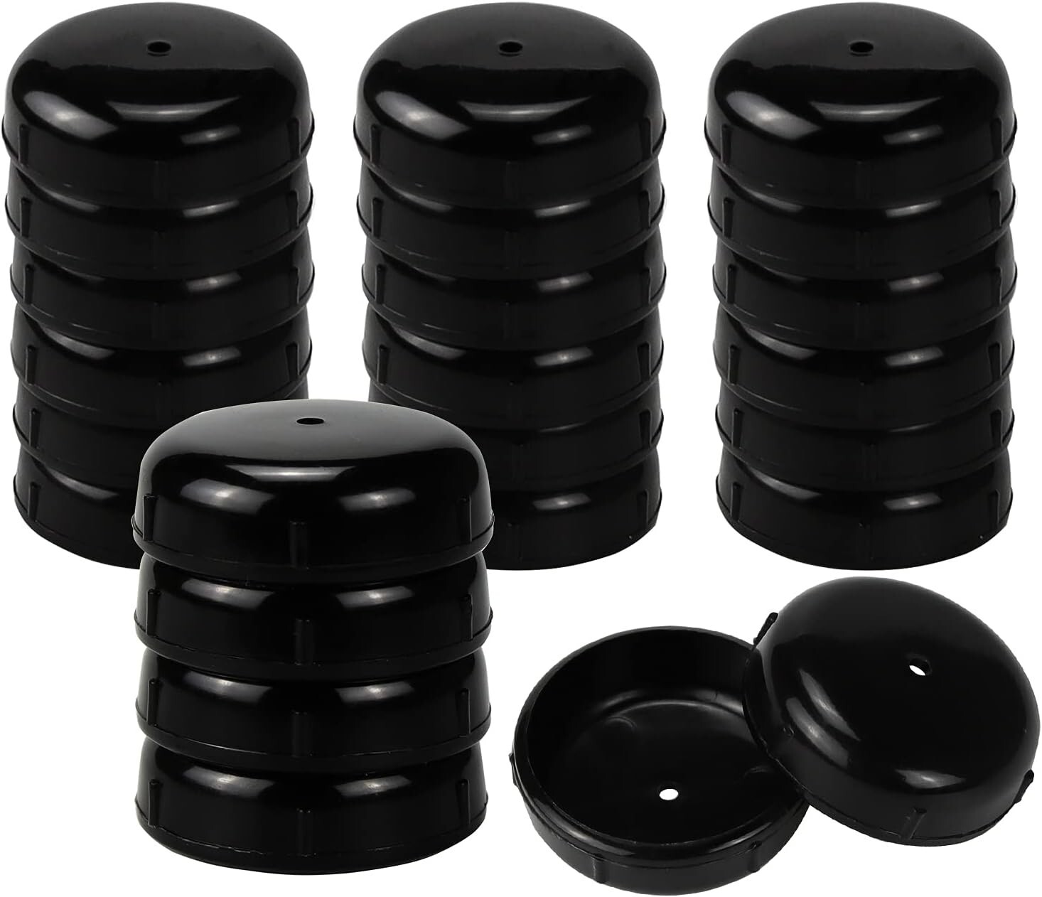 24 Pack Wrought Iron Patio Furniture Glides 1-1/2 inch Outdoor Chair Leg Feet