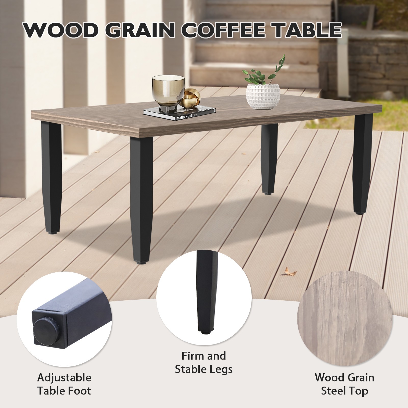 EAGLE PEAK 6 Piece Wicker Outdoor Patio Furniture Set