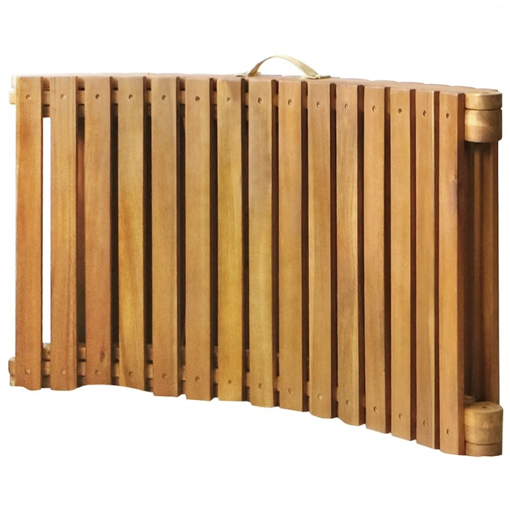 Sun Lounger Anthracite Solid Acacia Wood, Fabric (100% Polyester)