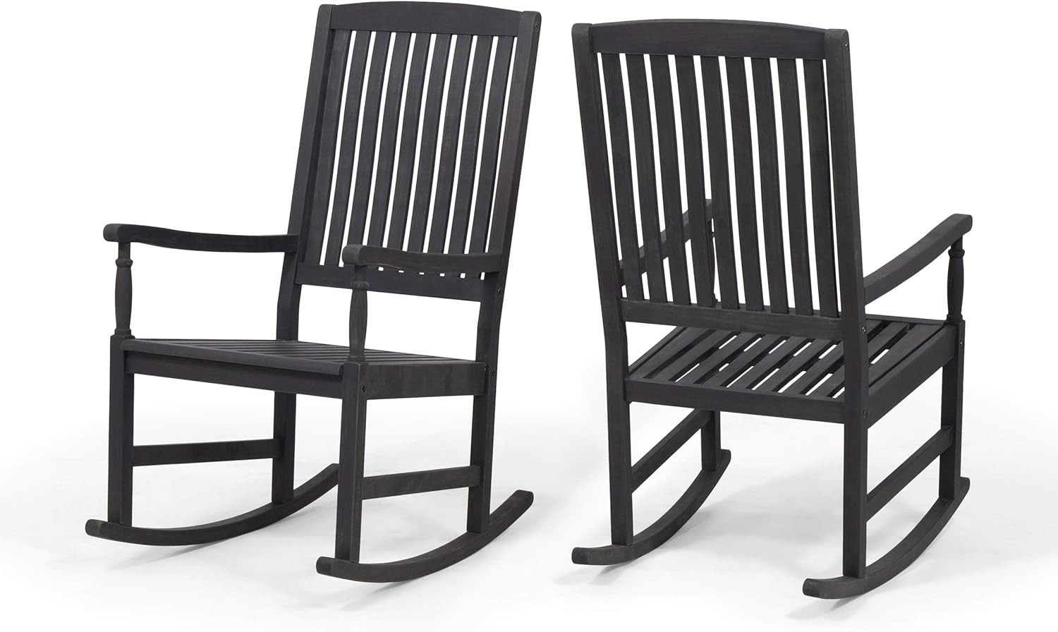 Great Deal Furniture Gdfstudio Outdoor Acacia Wood Rocking Chairs (Set of 2), Da